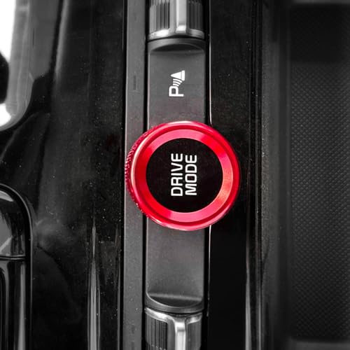Aluminum Car Gear Control Knob Cover Drive Mode Gear Shift Switch Knob Protective Cover Compatible with Kia K5 2021-2025 Accessories (Red Style) - color: Red Style