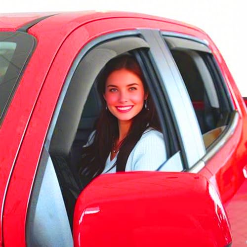 in-Channel Window Visors Rain Guards Compatible with 09-18 Dodge Ram 1500 Crew Cab, 10-24 Ram 2500/3500 Crew Cab, 2019-2023 Ram 1500 Classic Body Wind Deflectors Vent Visor Sun Shades Window Shields - size: For Ram 1500 Crew Cab 09-18