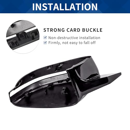 Side Mirror Cover Compatible with G20 G21 G30 G31 G32 GT G11 G12 G14 G15 G16 (Gloss Black, G20 G30 G32 G11) - color: Gloss Black, size: G20 G30 G32 G11
