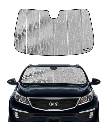 Pigenius Windshield Sunshade for Kia Sportage 2011-2016 NO Sunroof, Reversible Silver/Black - size: for Spo-rtage 2011-2016 w/o sunroof