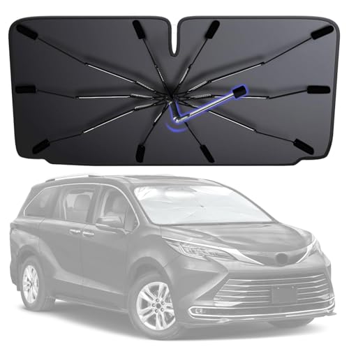 [2026 Upgrade] Windshield Sun Shade Umbrella, Scratch-Free Car Sunshade for SUVs, Foldable Automotive Interior Sun Protection | Highly UV Block Coating Auto Heat Shield Accessories(XX-Large) - size: XX-Large