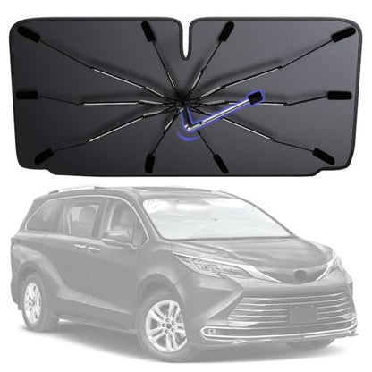 [2026 Upgrade] Windshield Sun Shade Umbrella, Scratch-Free Car Sunshade for SUVs, Foldable Automotive Interior Sun Protection | Highly UV Block Coating Auto Heat Shield Accessories(XX-Large) - size: XX-Large