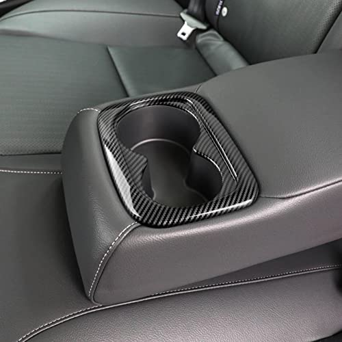 Car Cup Holder Water Cover Decals for 2022 2023 2024 2025 Honda Civic 11th Gen Accessories ABS Carbon Fiber Interior Stickers - color: Cup Holder Panel Frame