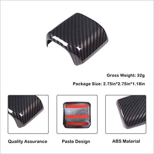 Aunginsy Car Gear Shifter Hand Brake Trim Cover Compatible with Toyota Tundra 2022+, Sequoia 2023+ & Tacoma 2024+, ABS Automatic Center Console Gear Shift Head Knob Scratch Protector Cover Accessories - color: Carbon Fiber Pattern(A)