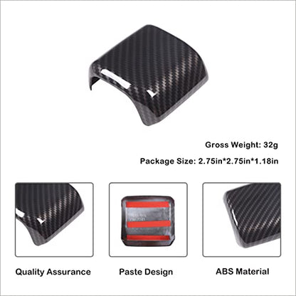 Aunginsy Car Gear Shifter Hand Brake Trim Cover Compatible with Toyota Tundra 2022+, Sequoia 2023+ & Tacoma 2024+, ABS Automatic Center Console Gear Shift Head Knob Scratch Protector Cover Accessories - color: Carbon Fiber Pattern(A)