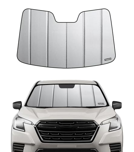 Pigenius Windshield Sunshade for Subaru Forester 2022-2025 Eyesight, Premium Grey Leather Finish - color: gray, size: for forester 2022-2025 with eyesight