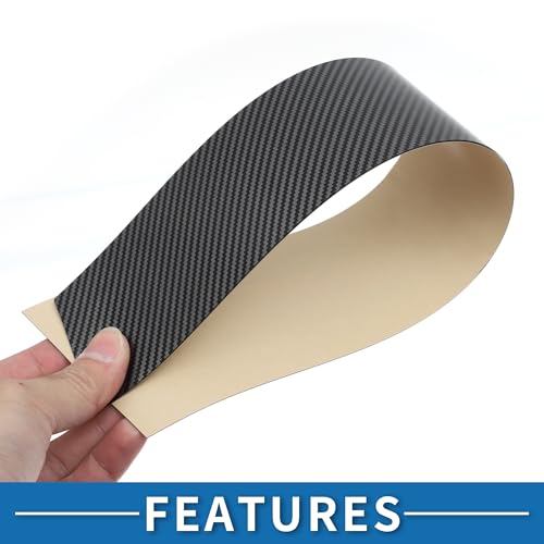 Door Pillar Window Trim Anti Scratch Sticker Pillar Posts Door Outer Exterior Cover for Ford Focus 2012-2019 Carbon Fiber Pattern Black