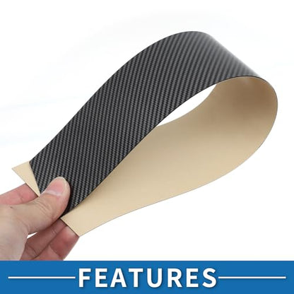 Door Pillar Window Trim Anti Scratch Sticker Pillar Posts Door Outer Exterior Cover for Ford Focus 2012-2019 Carbon Fiber Pattern Black