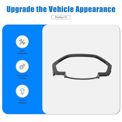 Dashboard Meter Panel Frame Trim for Honda Pilot 2023 2024 2025/ Honda Passport 2026 Accessories, ABS Car Center Console Dashboard Meter Decor Cover, 1Pcs (Carbon Fiber Pattern)