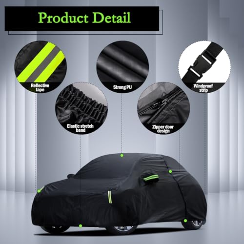Car Cover Custom Fit for Volkswagen Beetle 2 Door 1998-2019, Waterproof All Weather Full Exterior Cover Rain Sun Hail Protector Car Cover with Door Zipper - size: Custom Fit for vw beetle