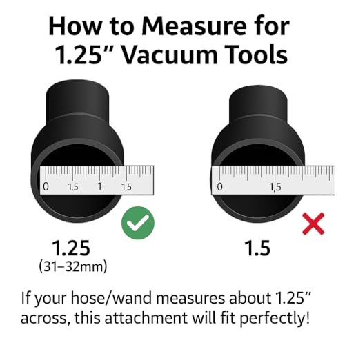 MP Maresh Products Household Cleaning Vacuum Brush Attachment - Horse Hair Vacuum Cleaner Accessories, Soft, Dust Floor Brush, Compatible with Shop Vac 1-1/4" Vacuum Cleaners for Hard Surfaces - Black