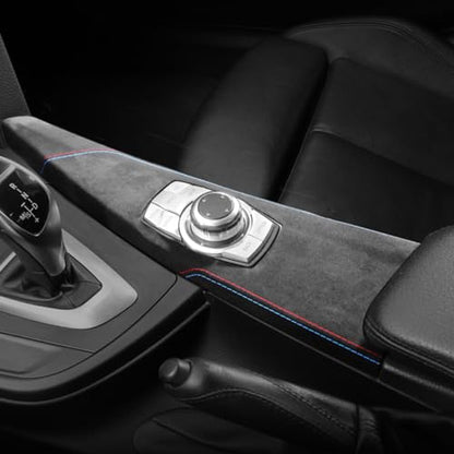Betterhumz Car Center Console Multimedia Button Panel Trim Cover for Alcantara for BMW F30 F32 F34 2013-2019 328i 320i 318li 435i 420i 430i 425i Molding Sticker Interior Accessories