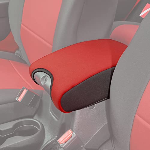 Diver Down Neoprene Center Console Cover - Fits Jeep 2007-2018 JK JKU Wrangler - Cushioned Armrest Cover - Doesn't Burn Your Elbow - Tight Custom Fit - Comfortable Foam Armrest Pad (11-18 Red) - color: Red, size: 2011-2018 JK
