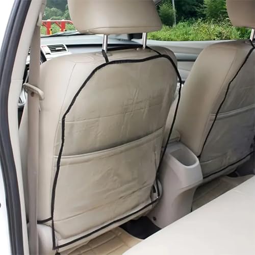 3 Pack Seat Back Protector Clear Plastic Back Seat Cover Waterproof Kick Mats for Kids Feet Stepping on Car Front Seat Back Backrest Protect from Dirt Mud and Scratches