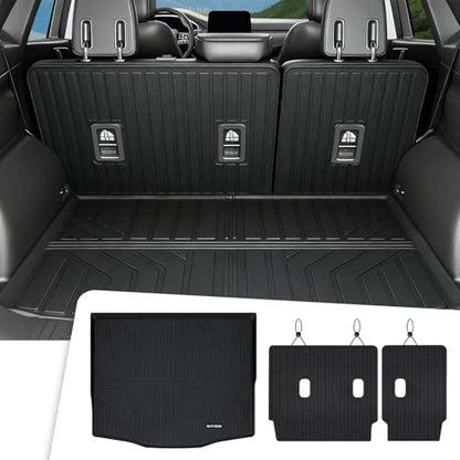 Cargo Mat with Backrest Protection for 2020-2024 2025 Ford Escape,TPE All Weather Protection Cargo Liner with Velcro Rear Seats Backrest car Accessories-Black - size: For 2020-25 Escape 2-ni-1 cargo mat