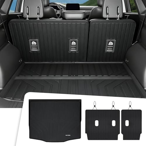 Cargo Mat with Backrest Protection for 2020-2024 2025 Ford Escape,TPE All Weather Protection Cargo Liner with Velcro Rear Seats Backrest car Accessories-Black - size: For 2020-25 Escape 2-ni-1 cargo mat