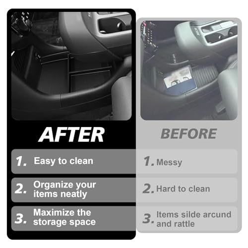 Muslogy Lower Center Console Organizer Compatible with 2026 Hyundai Palisade Accessories TPE Material Storage Box Armrest Console Insert Tray for Palisade SE, SEL, XRT, Limited, Calligraphy - size: 26+ Palisade Lower Console Organizer