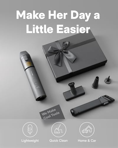 HOTO Handheld Car Vacuum Cleaner Cordless, 4-in-1 Portable Mini Vacuum with 20000Pa Strong Suction, Electric Compressed Air Duster Blower for Car, Desk, Computer, Keyboard, Home, Office Cleaning