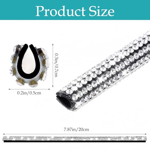 10 Pcs Bling Car Vent Outlet Trim Bling Car Accessories for Women Interior Rhinestone Cars Air Conditioner Vent Decoration Strip Glitter Cars Decorations for Women