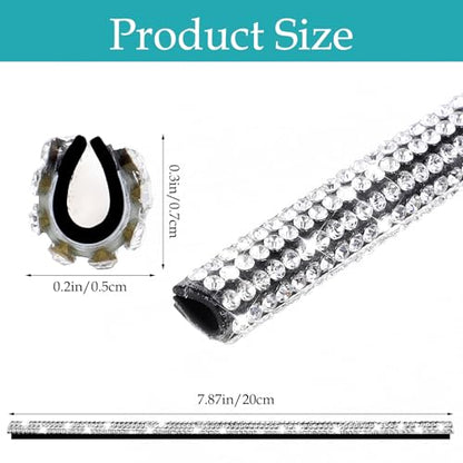 10 Pcs Bling Car Vent Outlet Trim Bling Car Accessories for Women Interior Rhinestone Cars Air Conditioner Vent Decoration Strip Glitter Cars Decorations for Women