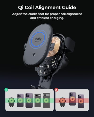 iOttie Auto Sense 2 Dash & Windshield Car Phone Holder with Qi Wireless Charging – Auto Clamping Phone Mount & Charger for iPhone, Google Pixel, Samsung Galaxy, Huawei, LG (Adapter Not Included) - style: Dash & Windshield