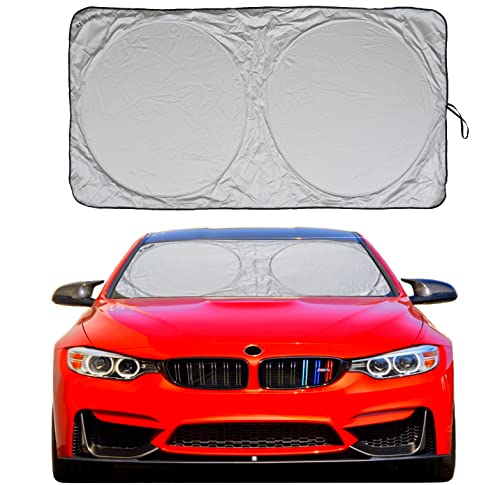 Car Sun Shade with Storage Pouch by A1 Sunshades Shield Protector Blocker Retractable Cover Sunscreen Auto Interior Accessories Visor Small - size: Small