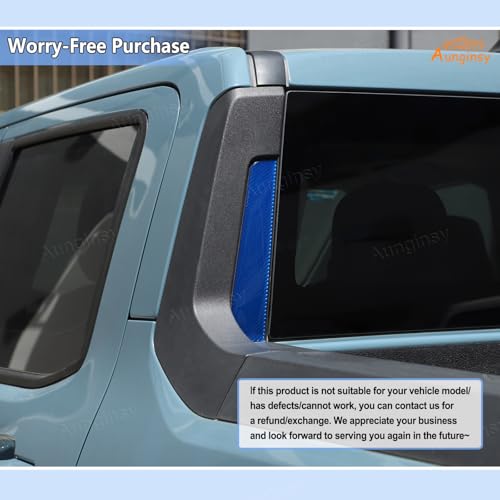 Aunginsy Rear Glass Side Anti-Scratch Cover Trim Compatible with Ford Maverick 2022-2025, Carbon Fiber Pickup Truck Rear Bucket Slot Side Anti-Scratch Cover Protective Pad Sticker Exterior Accessories - color: Blue