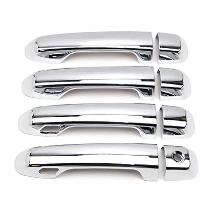 Dreamseek Door Handle Cover for Toyota Land Cruiser Prado J150 J200 LC200 Lexus GX460 2010-2022 Molding Chrome Exterior Trim Decoration Protector Cap w/Smart Keyhole
