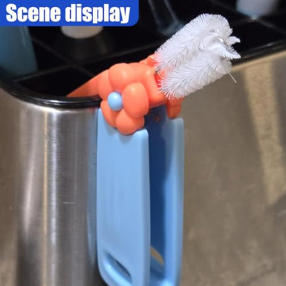 3 in 1 Cup Lid Cleaning Brush Set - Portable Straw Cleaner Tool Car Crevice Cleaner Brush Set for Bottle Gap Tight Spaces - Multifunctional Car Cleaning Brushes Cup Mouth Scrubber (1Set)