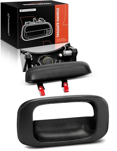 A-Premium - Tailgate Handle & Bezel Assembly - Compatible with 1999 2000 2001 2002 2003 2004 2005 2006 2007 Chevy Silverado GMC Sierra 1500 2500 3500 - # 15997911, 15228539, 15228540, 15228541 - color: Textured Black, size: Tailgate Handle & Bezel