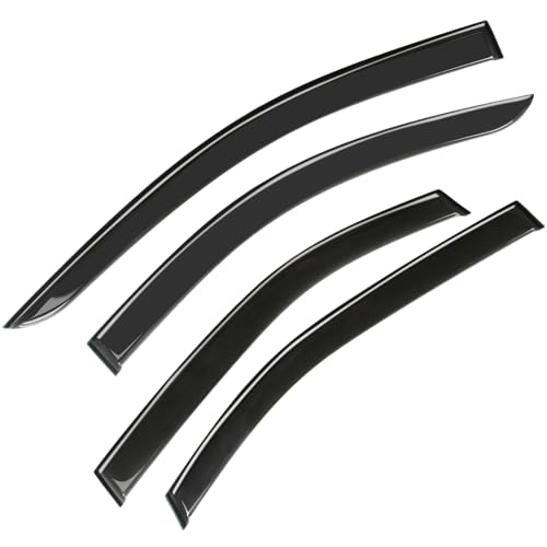 Window Visor Wind Deflector, 4PCS Tape-On Rain Guards for 2026 Toyota RAV4, Outside Mount Sun Shade Side Window Vent Visors, Black