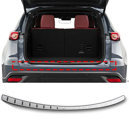 Car Stainless Steel Rear Bumper Protector, for Mazda CX9 CX-9 2016-2023 Accessories, Auto Parts Tailgate Back Trunk Door Sill Cover Scuff Plate Strip Guard Protection