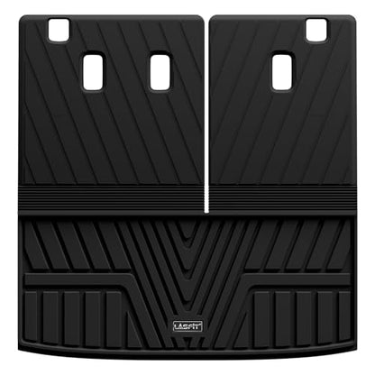 LASFIT Cargo Mat with Backrest Mat for Honda Pilot 2023 2024 2025 2026, Split & One-piece Foldable Seating TPE Custom Fit Trunk Mat Cargo Liner with Seatback Mat Accessories, Black - style: 3）For Honda Pilot | 2023-2026 | Trunk Mat