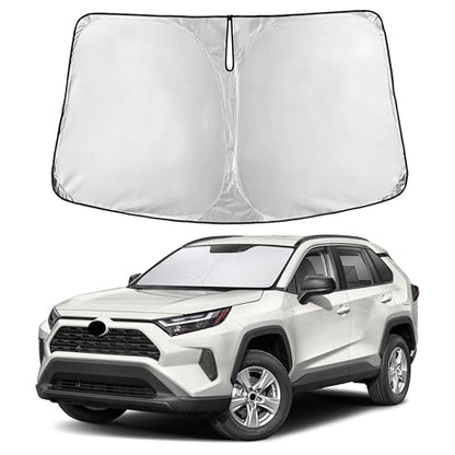 Autovir Windshield Sun Shade Fit for 2019-2024 2025 2026 Toyota RAV4 Sun Shade, Front Window Sun Visor, UV Protection, Heat Blocker, Foldable Car Accessories - size: For Toyota RAV4 2019-2026