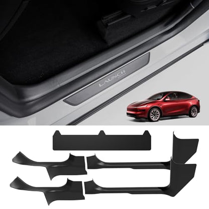 Door Sill Protector for Tesla Model Y Juniper Door Sill Guards Anti-Kick Full Protect Door Entry Cover for 2025 2026 New Model Y Accessories 5PCS