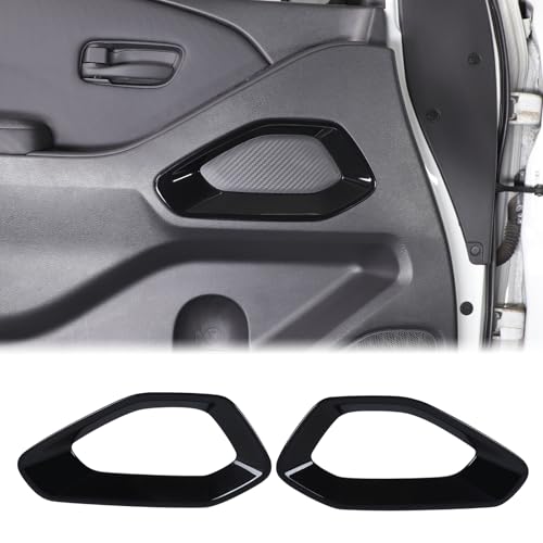 Aunginsy Car Inner Front Door Panel Frame Trim Compatible with Nissan Frontier 2022 2023 2024 2025 Front Side Door Anti-Scratch Panel Look Decorative Cover Protector Sticker ABS Interior Accessories - color: Piano Black