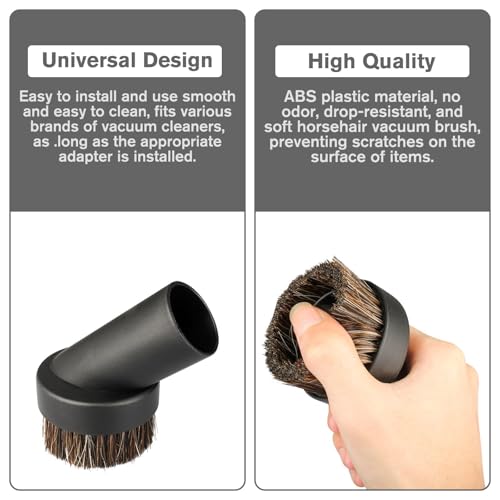 Round Soft Horse Hair Vacuum Brush Attachment For Shark Vacuum Brush Attachment, Vacuum Attachments & Brushes, For Multiple Household Vacuums Cleaners(1-3/8'' Vacuums Dusting Brushs) - style: Shark Vacuum Brush Attachment