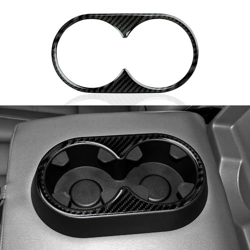 Car Carbon Fiber Cup Holder Sticker Decal Cover Interior Trim for Chevrolet Silverado/GMC Sierra 1500 2500HD 3500HD 2014-2018 Accessories - color: Cup Holder