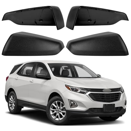 Driver & Passenger Side Mirror Cover Replacement for Chevrolet Equinox 2018-2023, for GMC Terrain 2018-2023 - Left & Right Side Mirror Covers, Rear View Mirror Cap Accessories Textured - color: Textured, size: Driver and Passenger Side (Left and Right)
