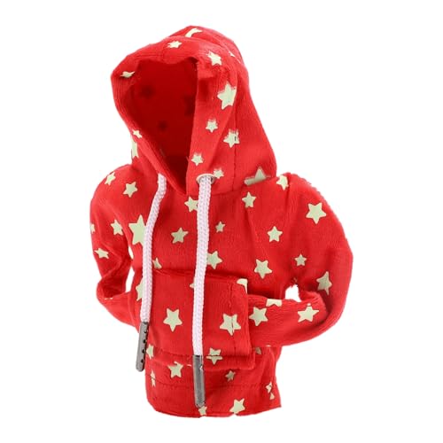 Universal Shift Knob Cover Star Glow in the Dark Pattern Gearstick Hoodie Shifter Lever Knob Hoodie for Car RV Truck SUV Fabric Red - color: Red