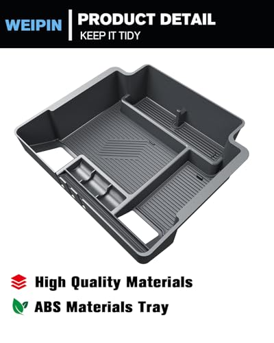 Silverado Sierra Center Console Organizer - Refreshed Models 2022-2026 Chevy Silverado/GMC Sierra 1500-2024-2026 Silverado/Sierra 2500HD 3500HD - (Full Console w/Bucket Seats ONLY) - Black - color: (22-26)Full Console w/Bucket Seats-Black