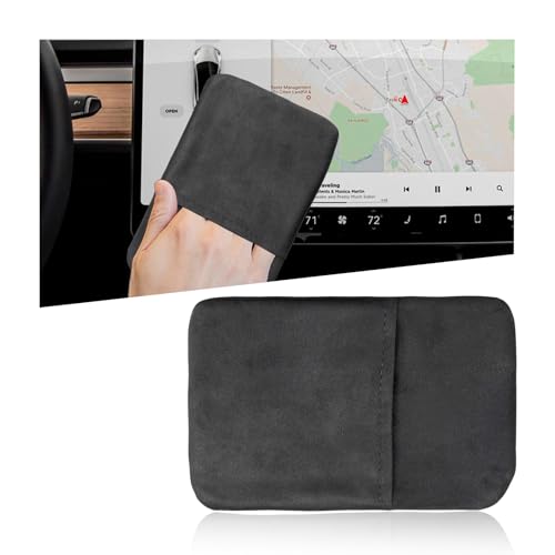Ohleats Car Screen Cleaner, Microfiber Auto Screen Cleaning Pad, Foldable Touch Screen Cleaner Cloth for Vehicle Dashboard LCD Display, Interior Car Accessories - color: Long Square,1Pcs