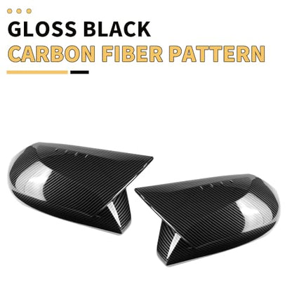MAXDOM Side Mirror Caps Compatible with Toyota Camry (Carbon Fiber Pattern-Ox Horn Style, 2018-2025) - color: Carbon Fiber Pattern-Ox Horn Style