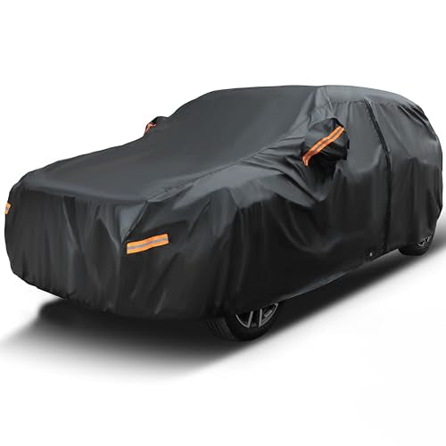 EzyShade 10-Layer SUV Car Cover Waterproof All Weather. See Vehicle Size-Chart for Accurate Fit. Outdoor Full Exterior Covers for Automobiles Heavy Duty Jeep Rav4 CRV. Black, Size S4 (See SizeChart) - color: Black, size: S4 - see Vehicle Size Chart