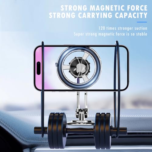 Universal 360° Pro Magnetic Car Phone Holder (2025) – Super Strong Suction & Adjustable Phone Mount for All Mobile Phones, Hands-Free Viewing with Metal Ring, No Signal Interference - color: Silver