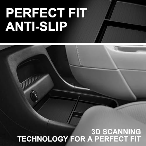 Muslogy Lower Center Console Organizer Compatible with 2026 Hyundai Palisade Accessories TPE Material Storage Box Armrest Console Insert Tray for Palisade SE, SEL, XRT, Limited, Calligraphy - size: 26+ Palisade Lower Console Organizer