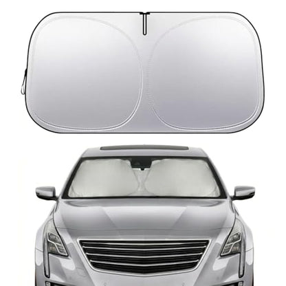 Cadillac ATS CT6 CTS XT5 XTS Windshield Sun Shade, Custom Fit Foldable Front Window Sunshade Visor, UV and Heat Blocking Interior Protector, Fits 2003–2025 Models - size: For Ct6 2016-2025, Xt52017-2025