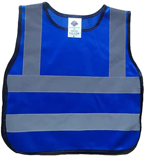 Dazonity kid's High Visibility Safety Vest, Reflective Strips, Fit for Boys & Girls, Walking or Back to School, (Blue-S-1pc, 3-6 Years) - color: Blue-s-1pc, size: 3-6 Years