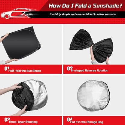 ARISMOTOR Windshield Sun Shade for Toyota RAV4 2019-2025 2026, Custom Fit Foldable Front Window Sunshade Sun Visor Protector, Block UV Rays Keep Your Car Cooler - size: for Toyota RAV4 2019-2026