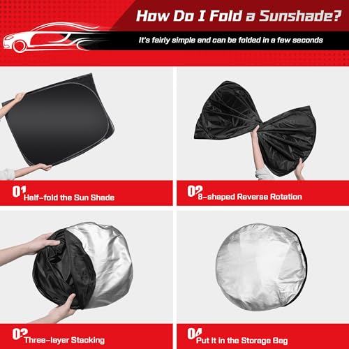 ARISMOTOR Windshield Sun Shade for Kia EV6 2022-2025 2026, Custom Fit Foldable Front Window Sunshade Sun Visor Protector, Block UV Rays Keep Your Car Cooler - size: for Kia EV6 2022-2026
